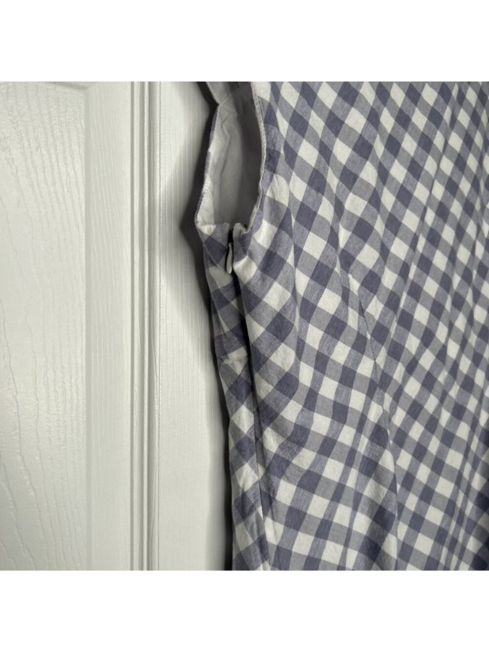 Saylor Hadleigh Purple White Gingham Cap Sleeve Dress Women's Size X-Large XL - Picture 7 of 9